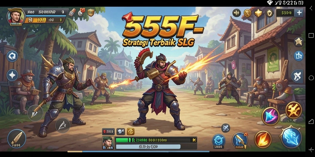 Tangkapan layar utama 555F menampilkan elemen strategi yang mendebarkan.