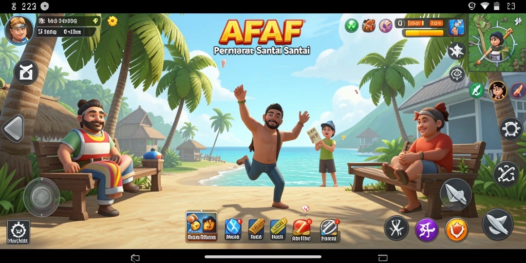 Tampilan gameplay AFAF yang menyenangkan dan interaktif.