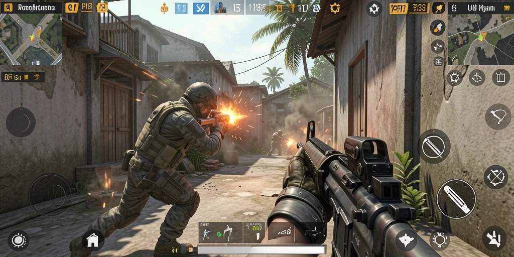 Tangkapan layar menampilkan aksi mendebarkan dari gameplay API33.