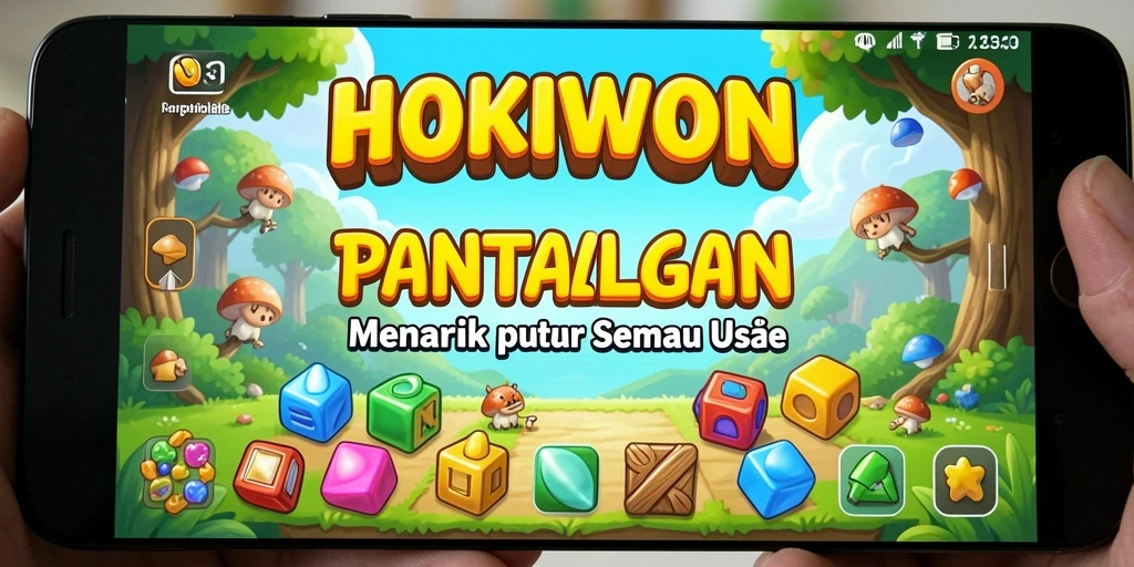 Tampilan gameplay HOKIWON dengan berbagai tingkat kesulitan puzzle.