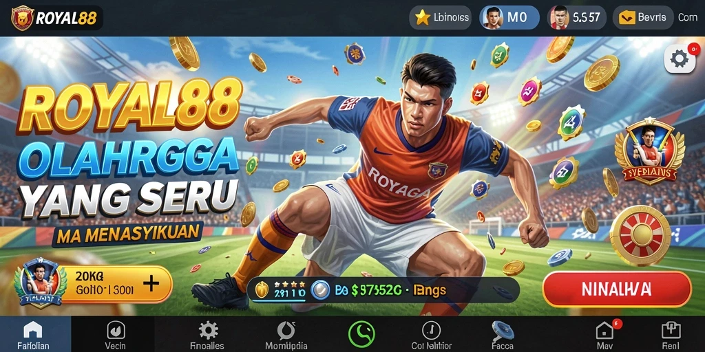 Tampilan dinamis dari gameplay olahraga di ROYAL88.