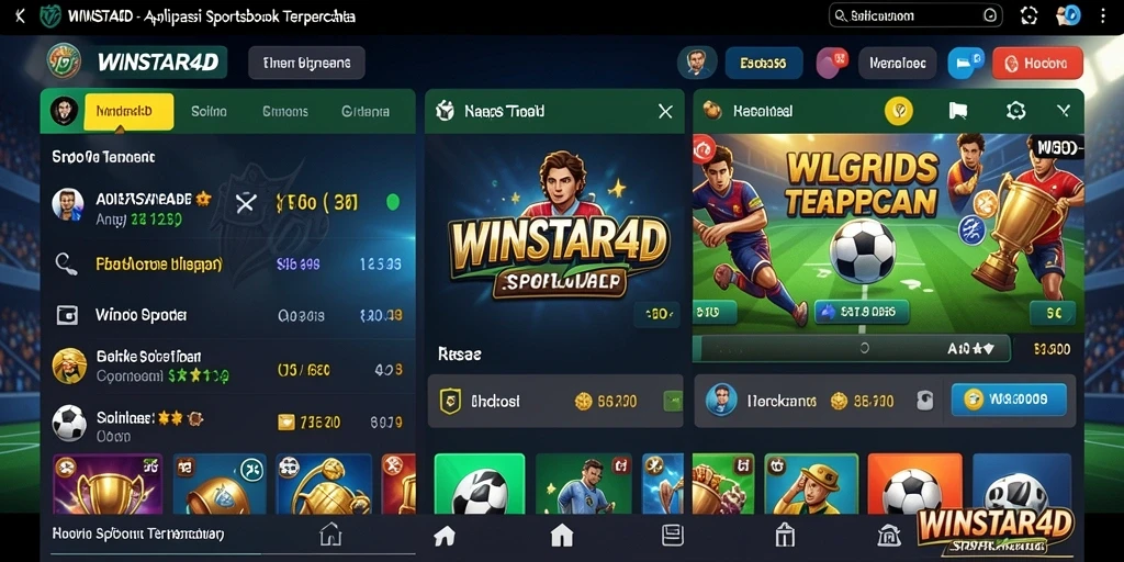 Tangkapan layar gameplay WINSTAR4D dengan fitur sportsbook yang menarik.